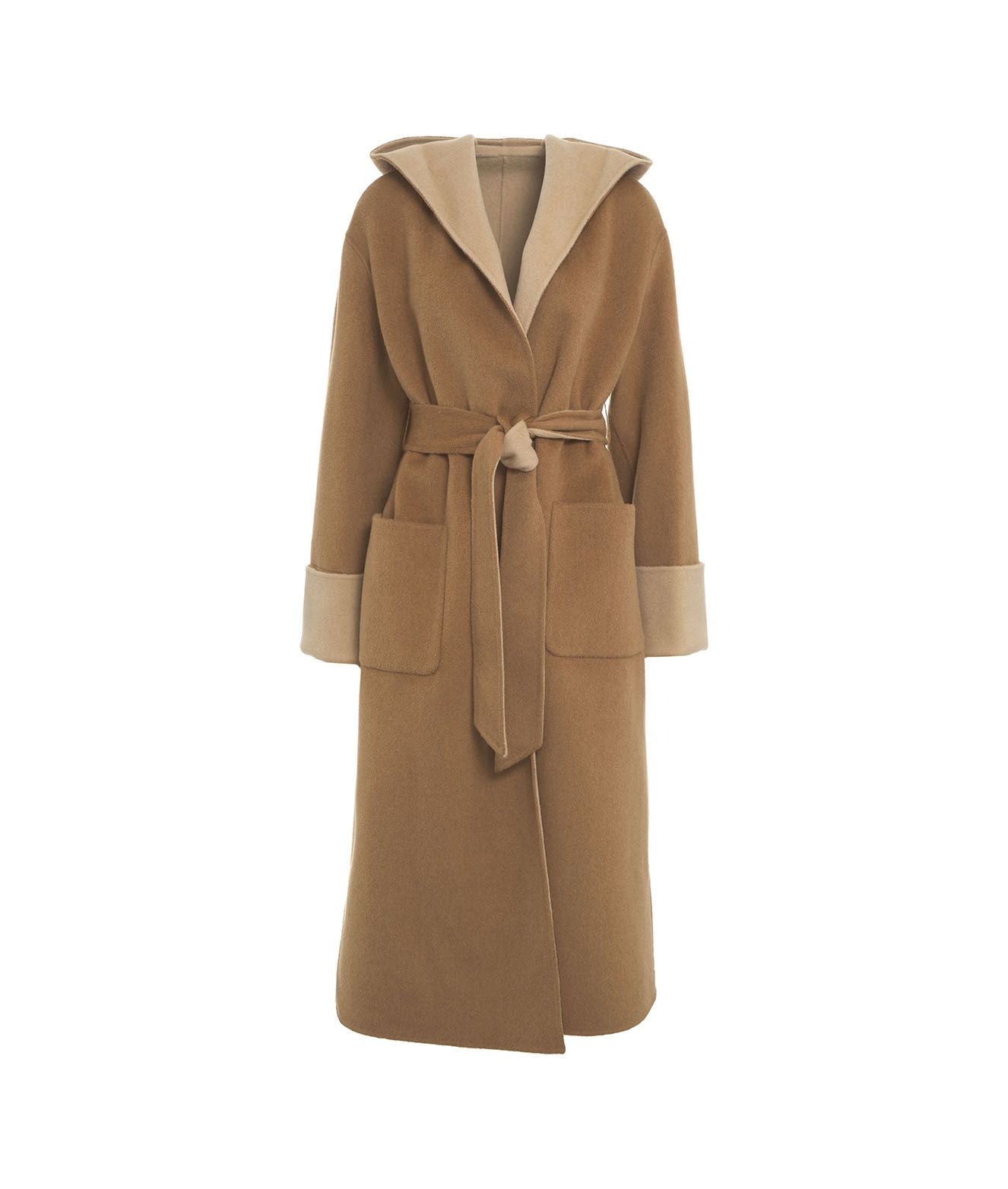 Anfiny Reversible wool coat 'Franca' Beige Woman – MAXIMILIAN.it