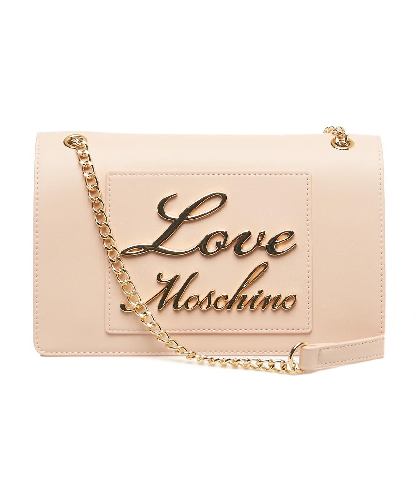 Love Moschino Crossbody bag with logo Rose Woman