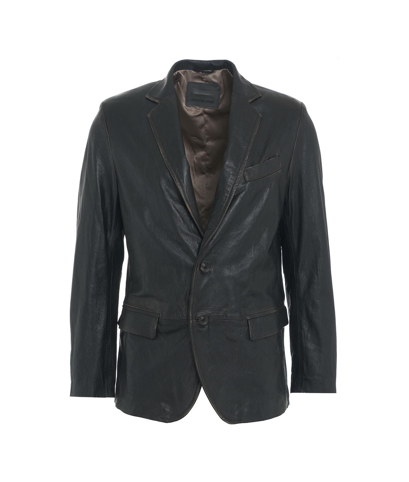 Barton leather online blazer