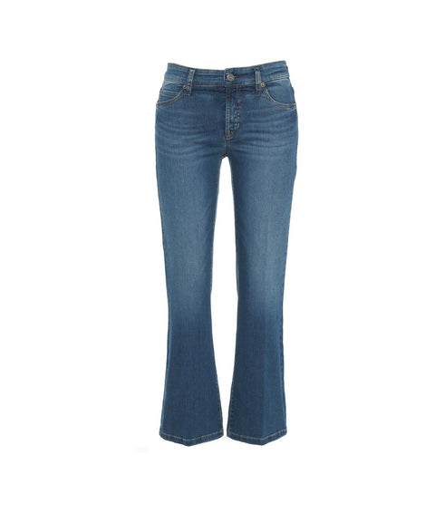 Flared Jeans Cropped 'Paris' #blu