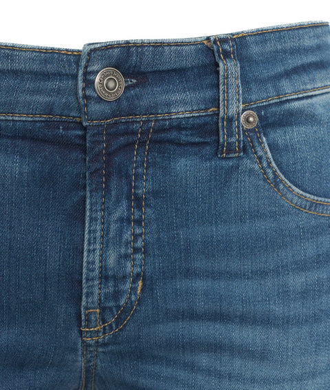 Flared Jeans Cropped 'Paris' #blu