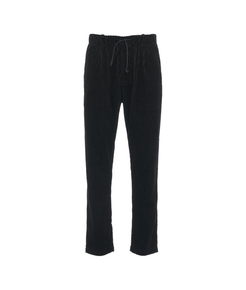 Pantaloni di velluto a coste con coulisse #nero