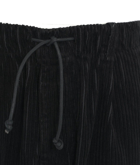 Pantaloni di velluto a coste con coulisse #nero