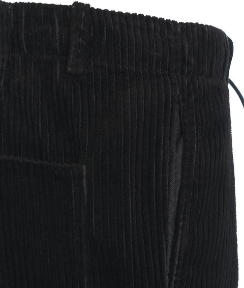 Pantaloni di velluto a coste con coulisse #nero