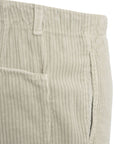 Pantaloni di velluto a coste con coulisse #beige