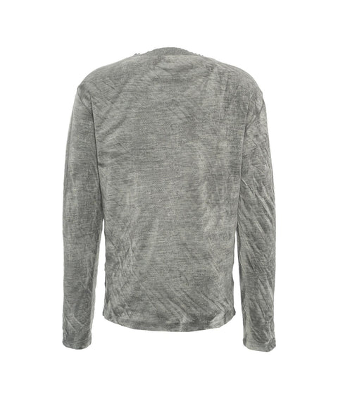 Maglia in look sgualcito #grigio