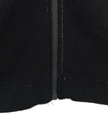 Cardigan a costine con zip #nero