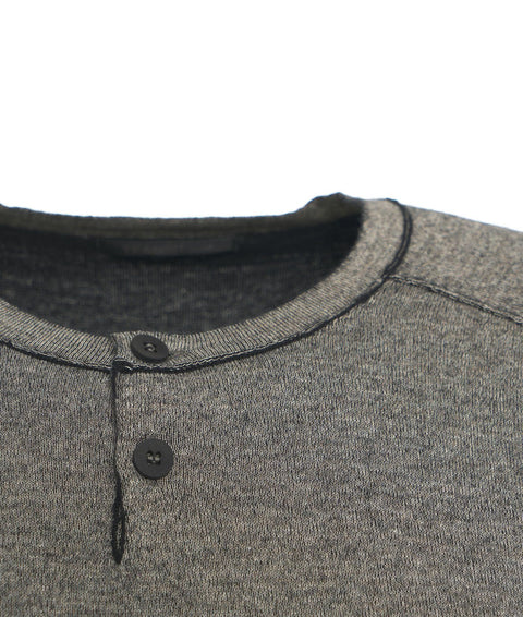 Maglia maniche lunghe con bottoni #grigio