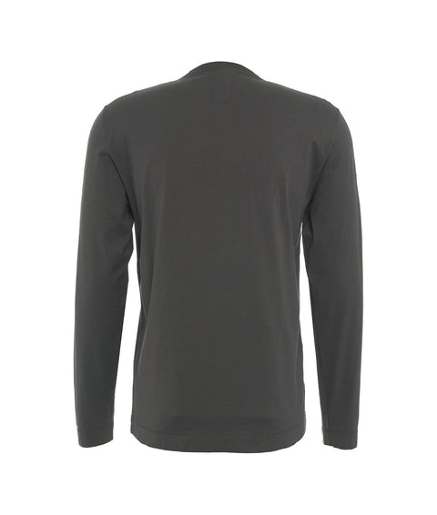 Maglia a maniche lunghe in cotone #grigio