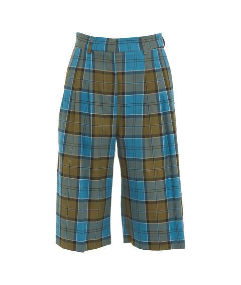 Skort in tartan #blu