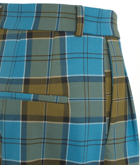 Skort in tartan #blu