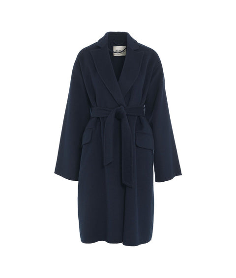 Cappotto in misto lana #blu