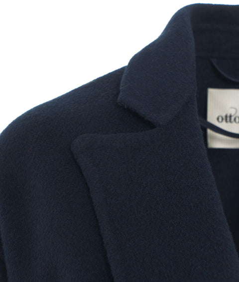 Cappotto in misto lana #blu