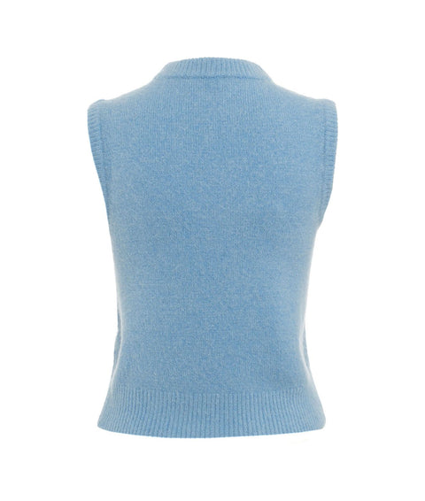 Gilet in maglia #blu