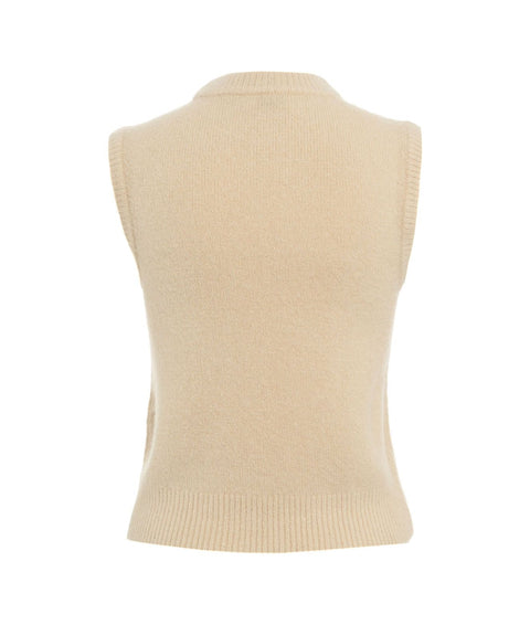 Gilet in maglia #beige