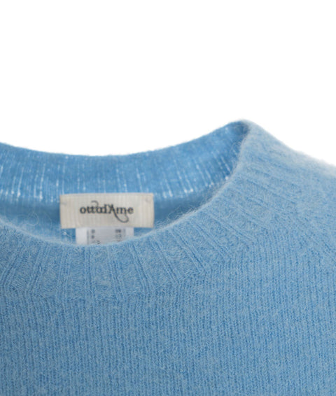 Pullover in maglia #blu