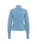 Maglione dolcevita in maglia #blu