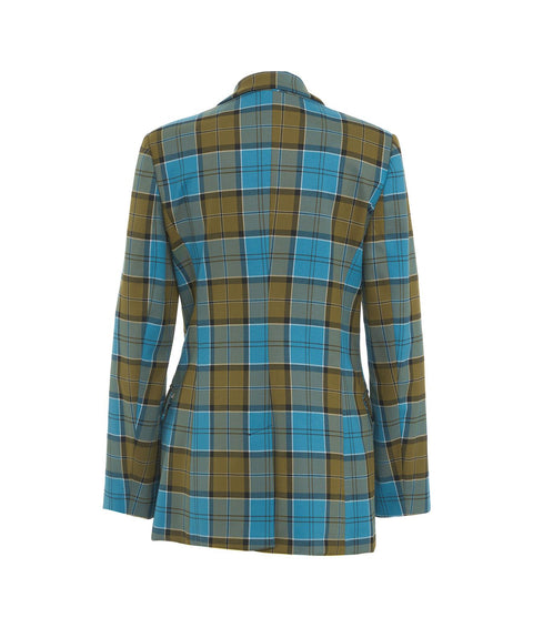 Blazer in tartan #blu