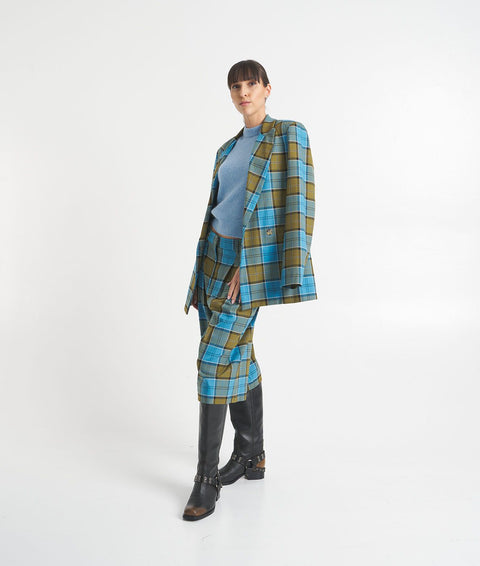 Blazer in tartan #blu