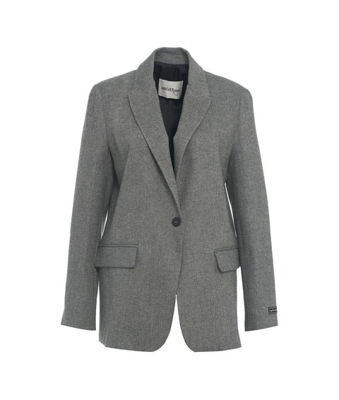 Blazer in misto lana #grigio