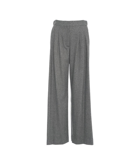 Pantaloni palazzo melange #grigio