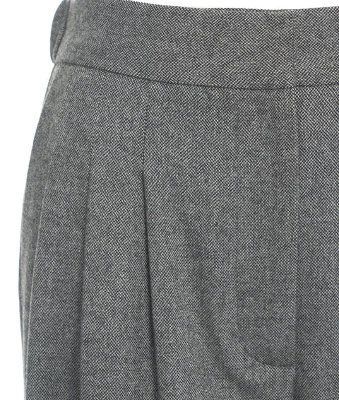 Pantaloni palazzo melange #grigio