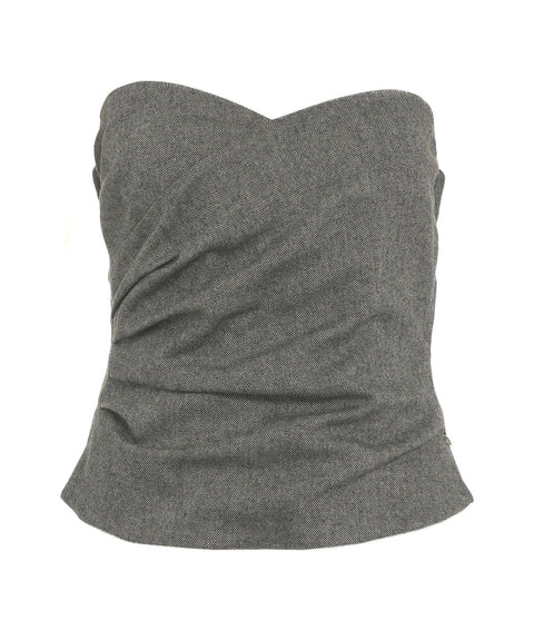 Bustier in misto lana #grigio