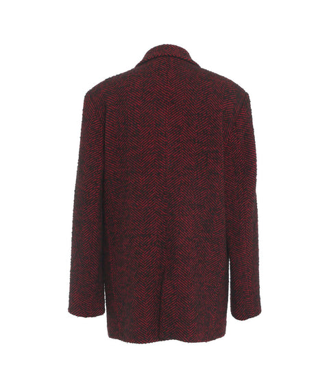 Blazer oversize in tweed #rosso