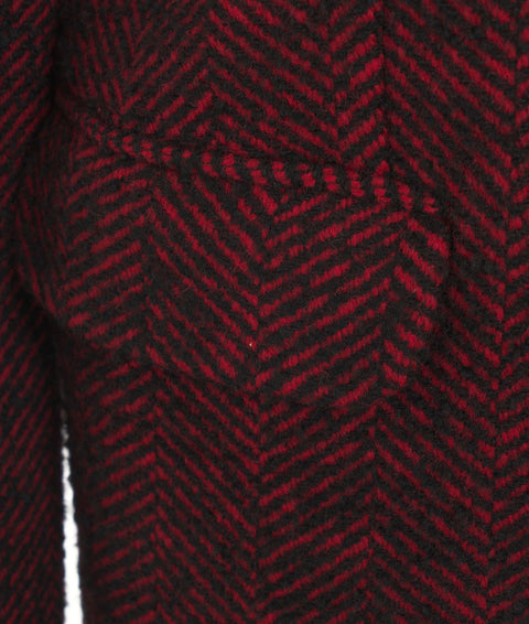 Blazer oversize in tweed #rosso