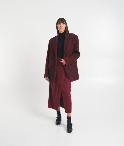 Blazer oversize in tweed #rosso