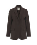 Blazer a un bottone in misto lana #marrone