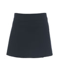 Skort mini a trapezio in misto lana #blu