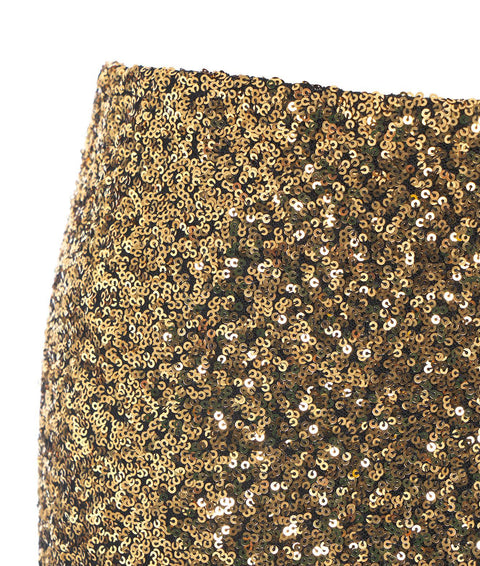 Gonna midi con paillettes #oro