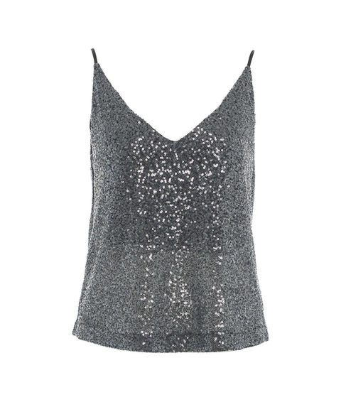 Top con paillettes #argento