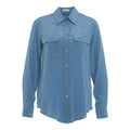 Camicia in seta #blu