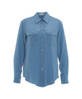 Camicia in seta #blu