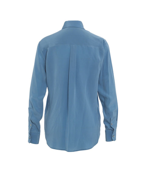 Camicia in seta #blu