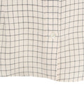 Camicia a quadri con volant #beige