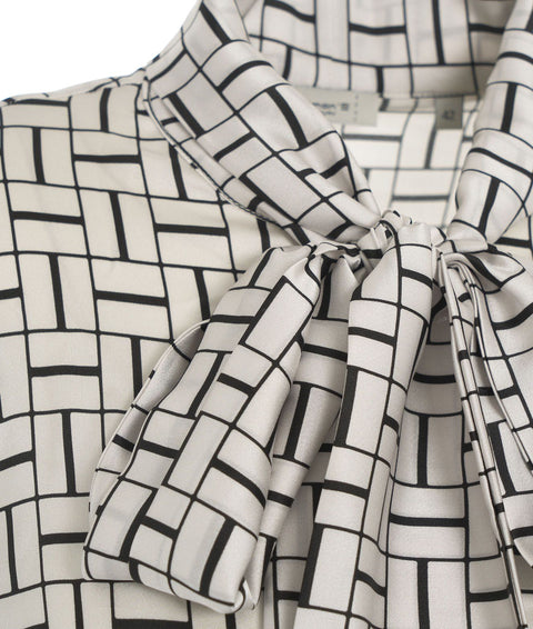 Camicia con collo a fiocco #bianco