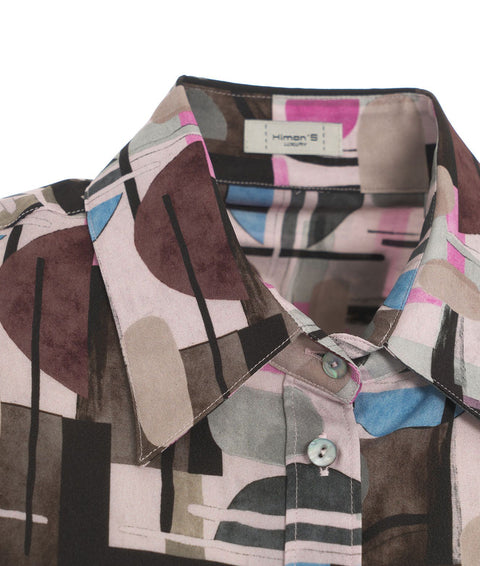 Camicia stampa retro #multicolore