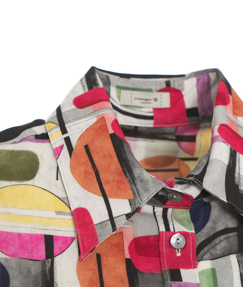 Camicia stampa retro #multicolore