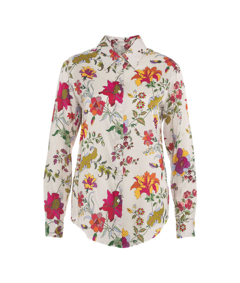 Blusa con stampa floreale #multicolore