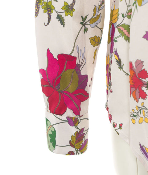 Blusa con stampa floreale #multicolore