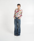 Blusa con stampa floreale #multicolore