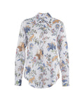 Blusa con stampa floreale #blu