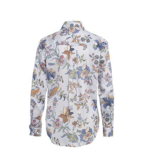 Blusa con stampa floreale #blu