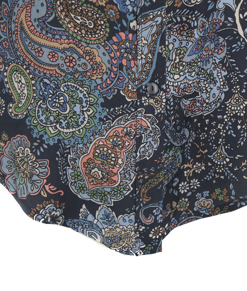 Camicetta con stampa paisley #blu