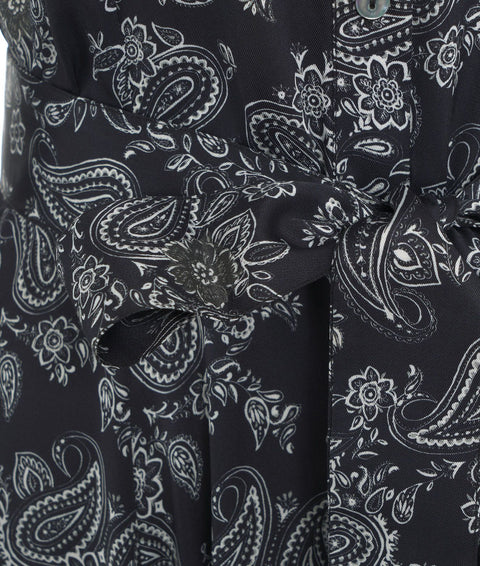 Chemisier con stampa paisley #nero