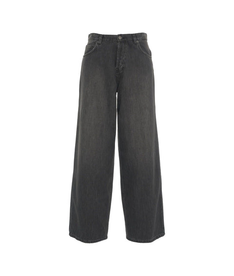 Wide leg jeans #nero