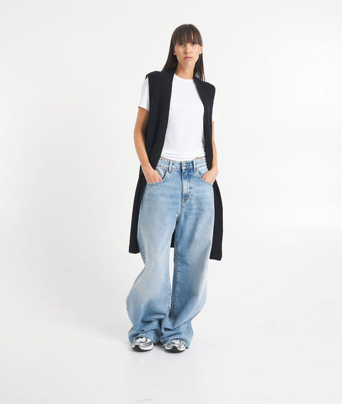 Wide leg jeans #nero